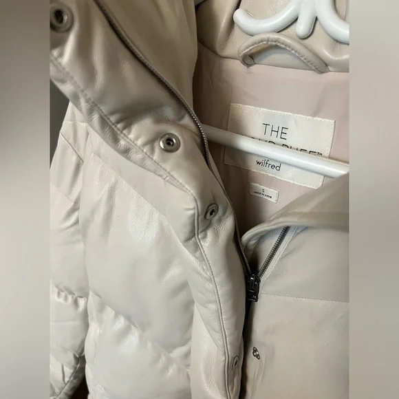 Artizia Cloud Puff - Size Small White Faux Leather Puffer - Picture 2 of 6